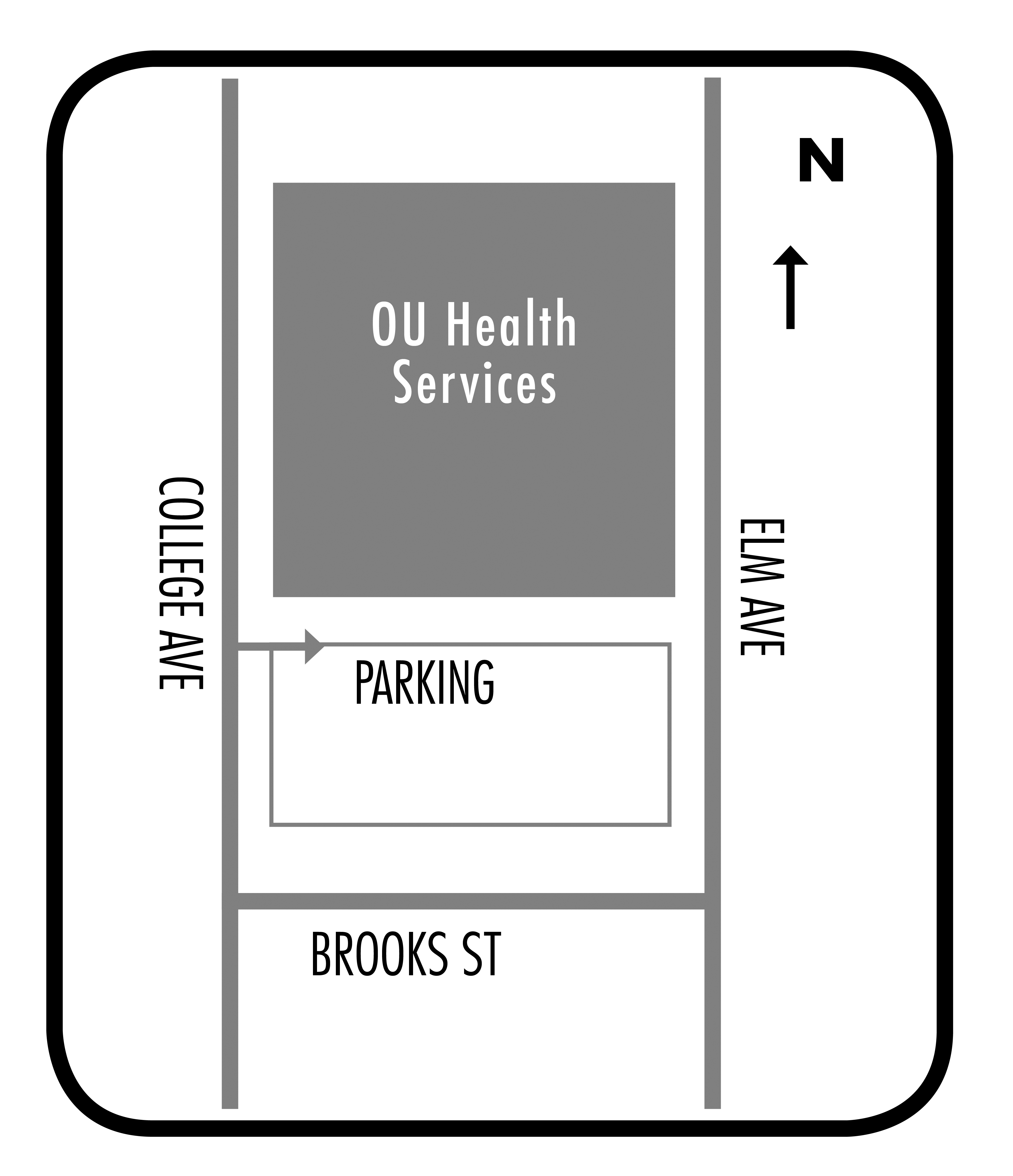 OUHS is located on the corner of Elm Avenue and Brooks Street.