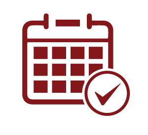 Calendar icon with checkmark
