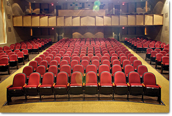 meacham auditorium, rows of chairs