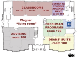 Lissa and Cy Wagner Hall, 1st (first) floor floorplan