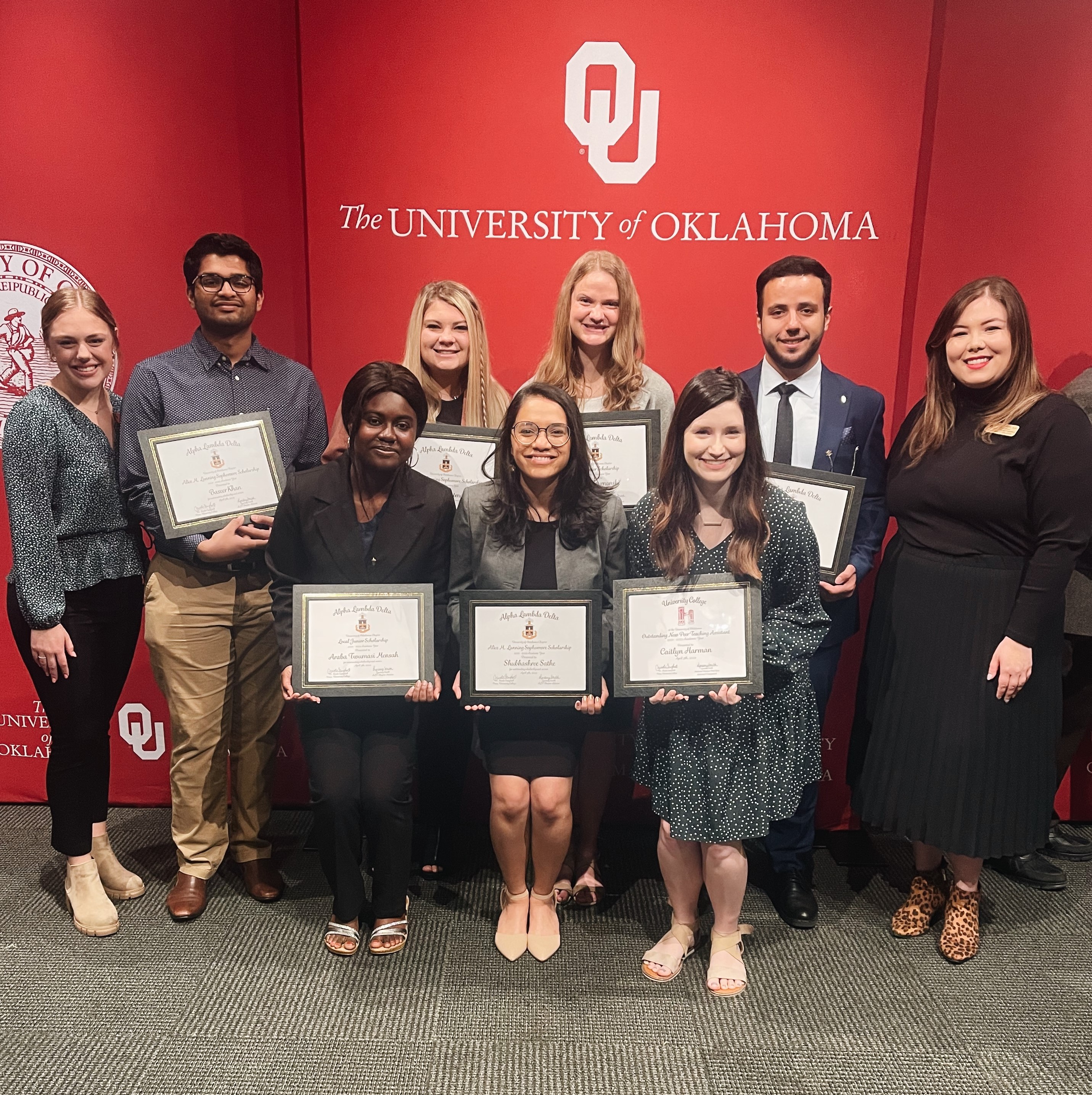 OU ALD Scholarship Winners and Advisors