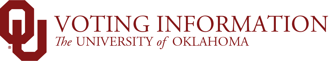 Voting Information, The University of Oklahoma website wordmark