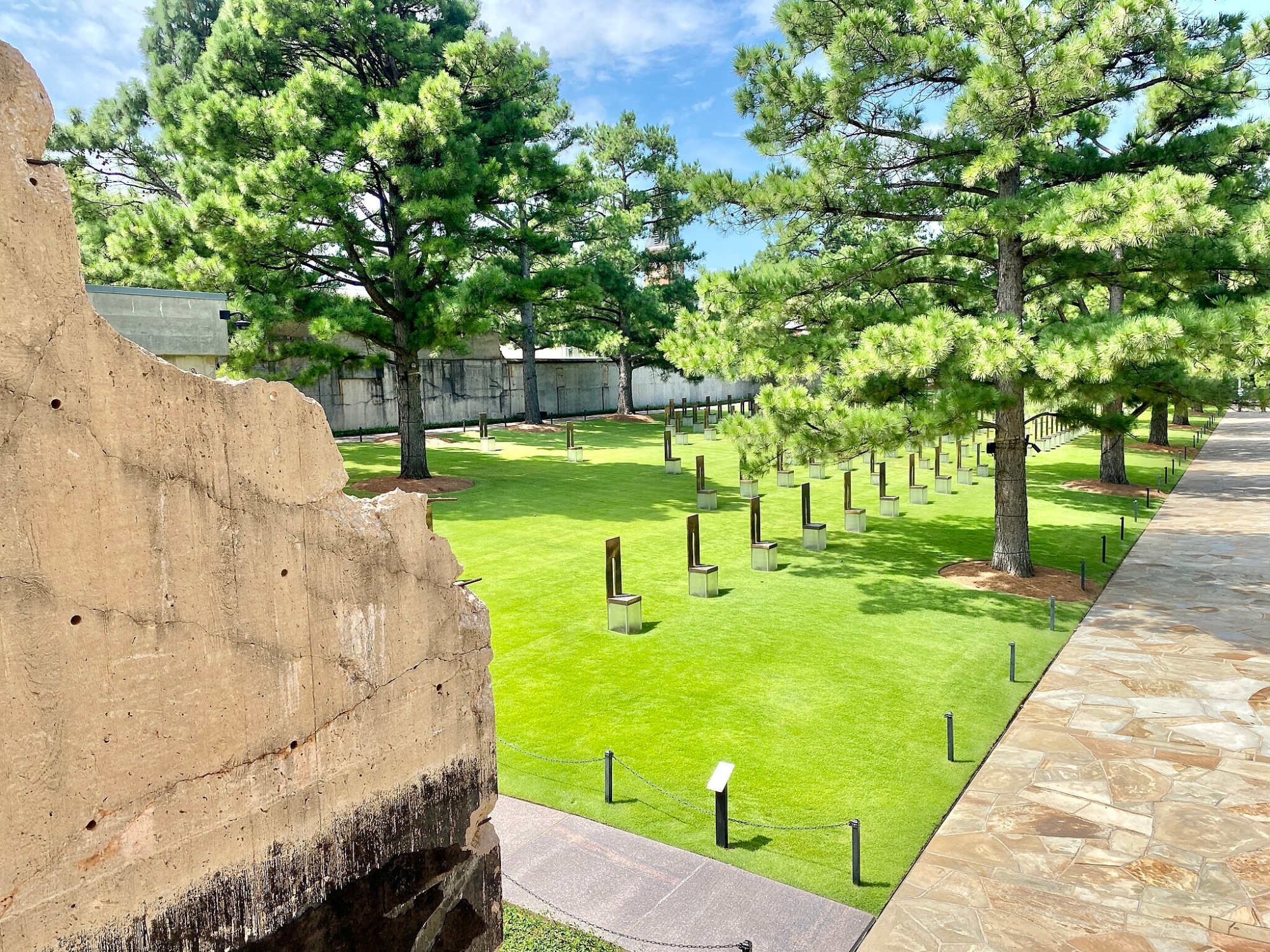 The Field of Empty Chairs at the Oklahoma City National Memorial & Museum.