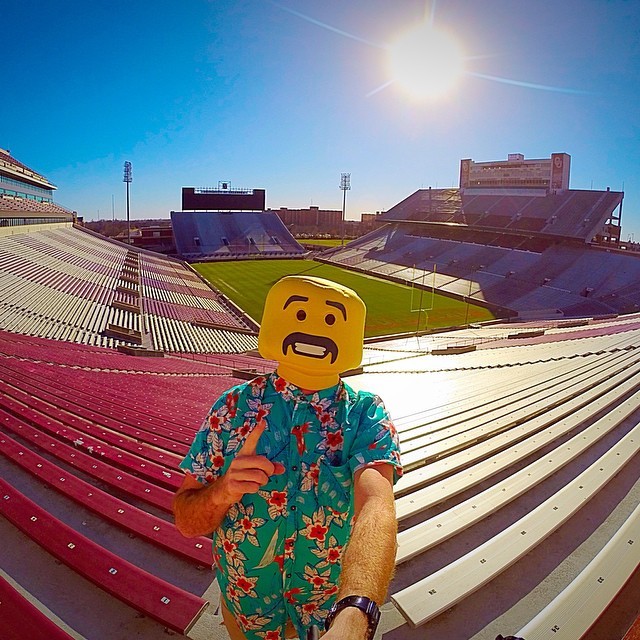 OU Lego Man at Oklahoma Memorial Stadium