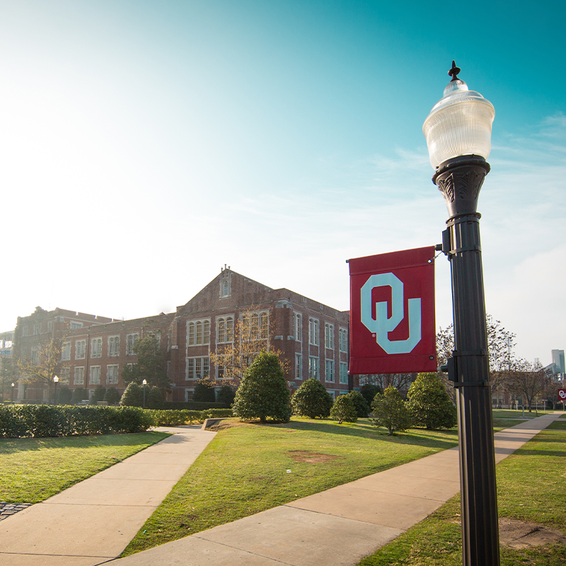 Photo of OU Campus with Felgar Hall in the distance