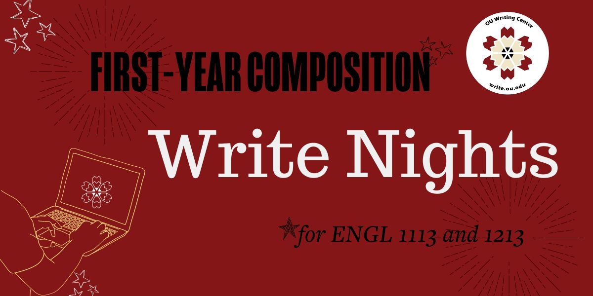 FYC Write Night, English 1113 and 1213